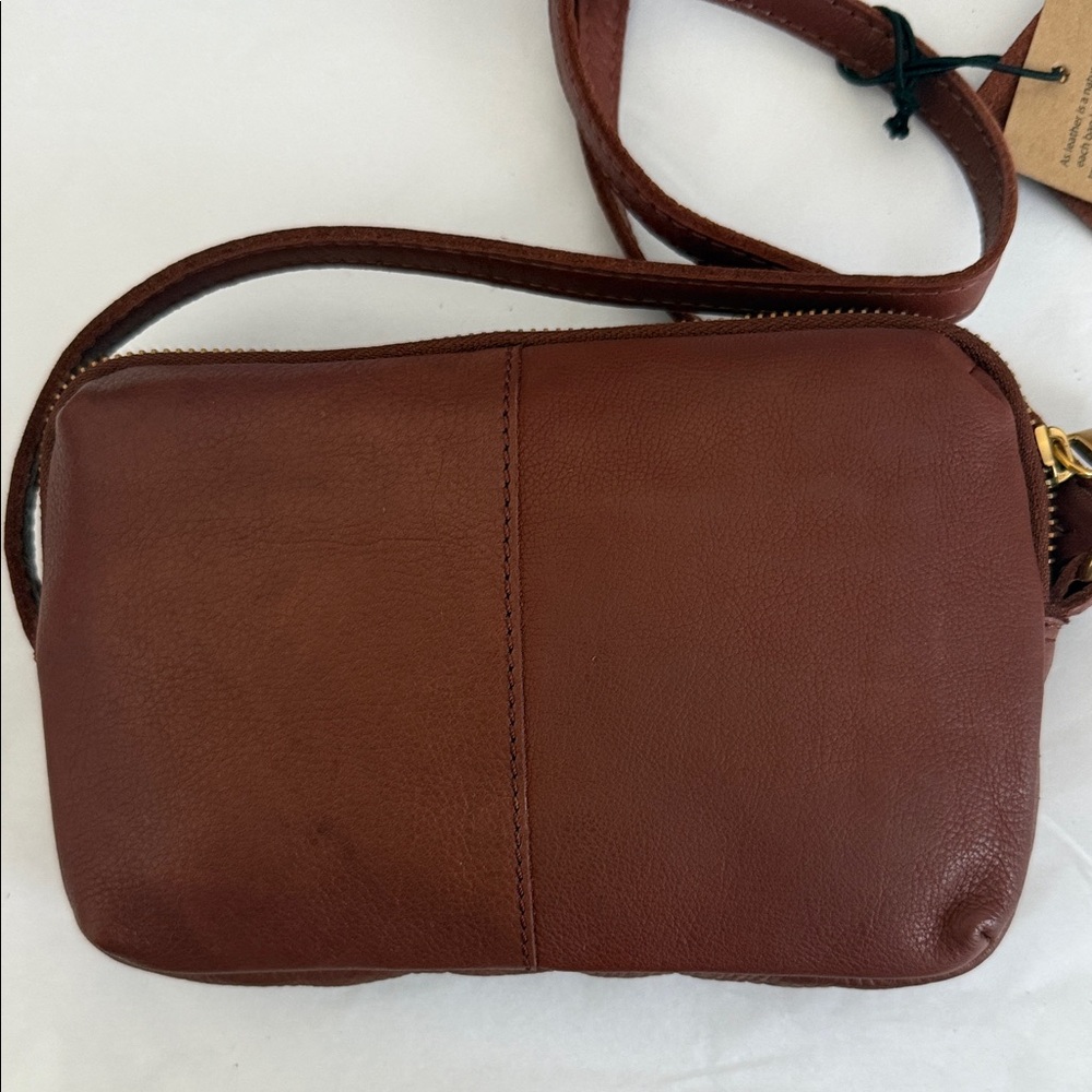 Margot Ryan Brown Leather Crossbody with Tag - Picture 4 of 9